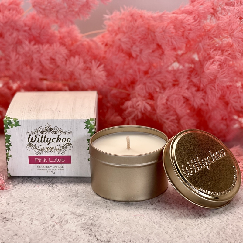 Pink Lotus Travel Tin